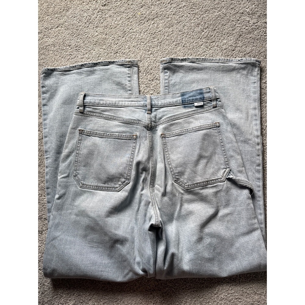 Daze Denim Jeans Sz 30 Blue High Rise Wide Leg Cargo Hippie Grunge Y2K 32" x 30" - Picture 6 of 7